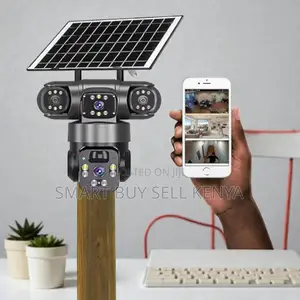 V380 Pro 20mp 4g PTZ Colored Night Vision Triple Lens Solar Camera