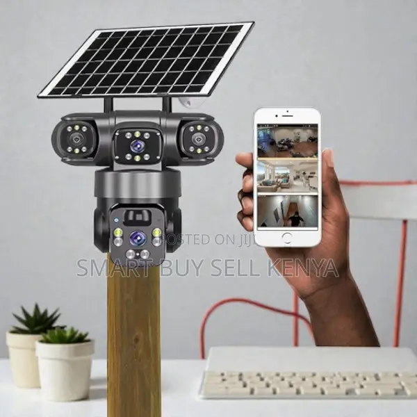 V380 Pro 20mp 4g PTZ Colored Night Vision Triple Lens Solar Camera
