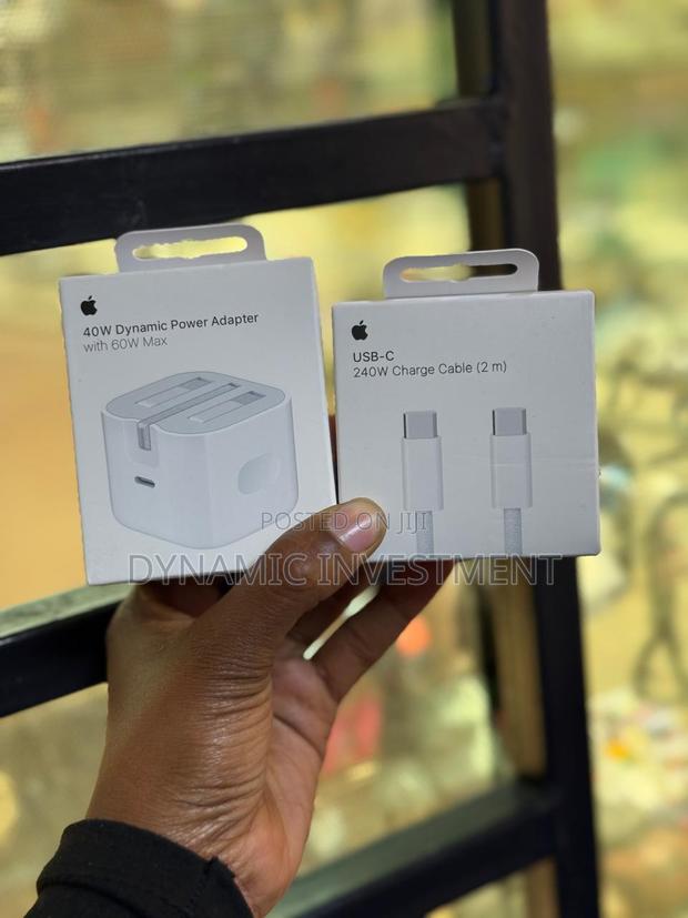 Apple Usb C 40w Power Adapter With Usb C- C 240w Braided Cable (2m)
