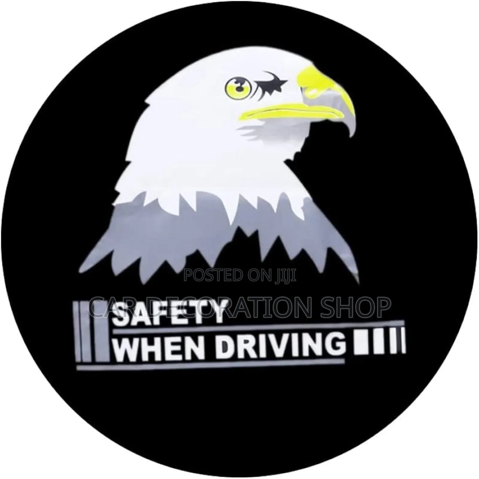 16" Pu Wheel Tire Cover Protection With Eagle Picture Decoration
