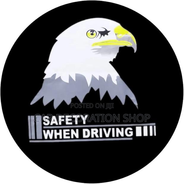 16" Pu Wheel Tire Cover Protection With Eagle Picture Decoration