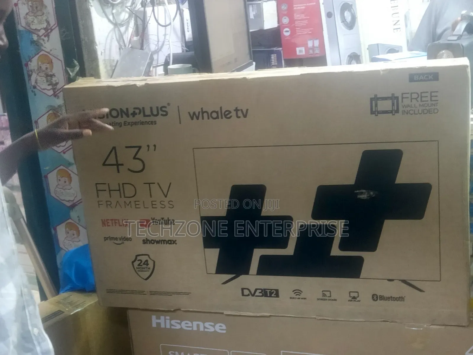 Vision 43′′ FHD Frameless Whale Tv Smart Tv With Dolby Audio 
