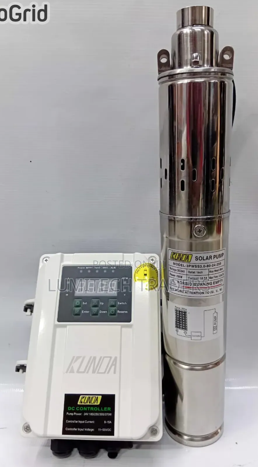 Kunda Solar Pump 250w Head 80 Meters