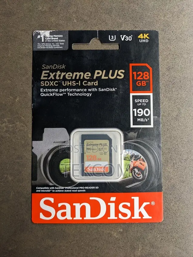 Sandisk 128gb 190mb/S Sd Extreme