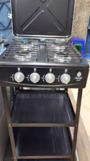 Nunix 4 Gas Burner Stove With Shelf, Model LTS-01*