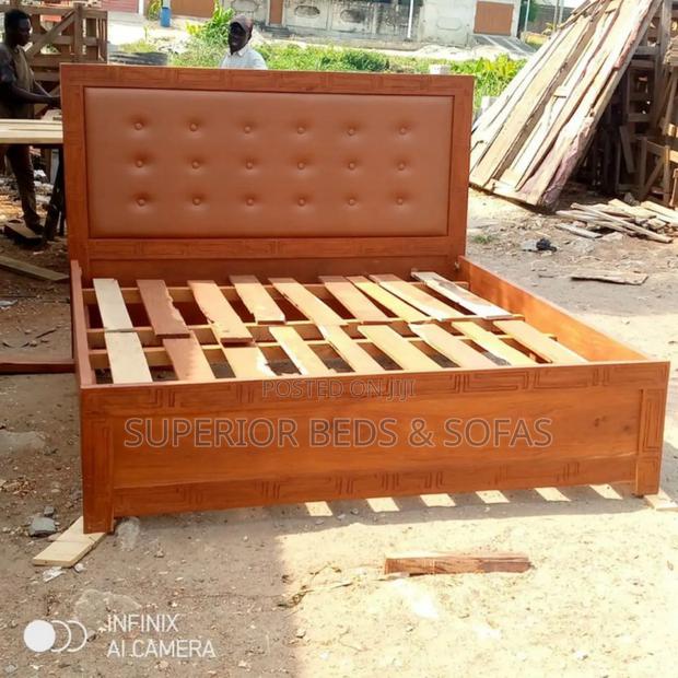 Upholstered Wooden Bed Size 5 by 6 - main view