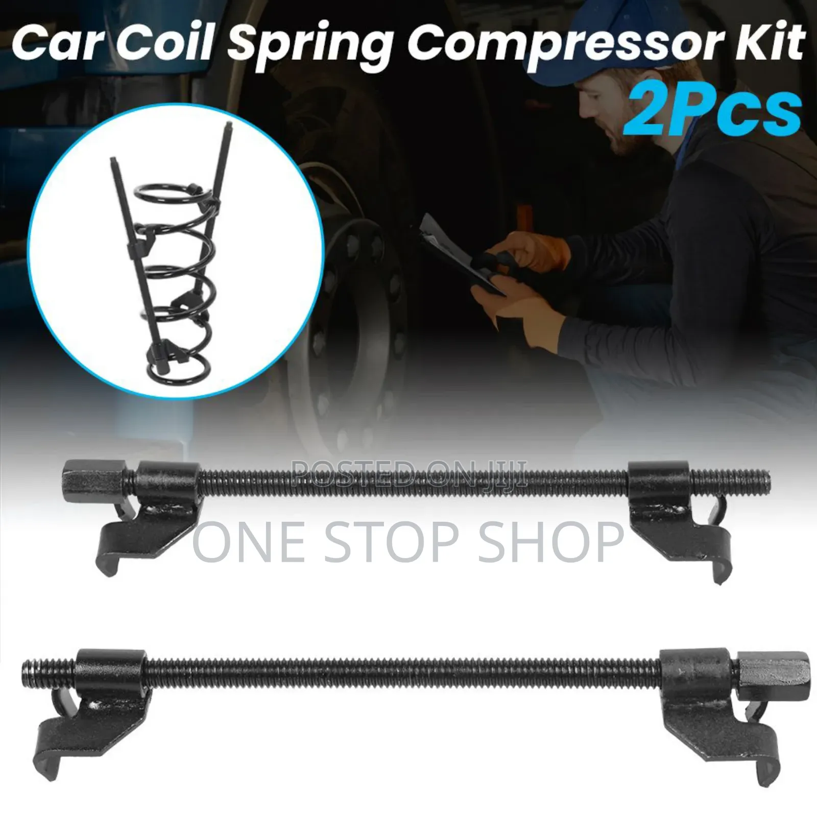 2pcs Manual Type Coil Spring Compressor