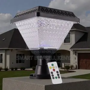 Weatherproof Solar Garden Post Light With Crystal Shade