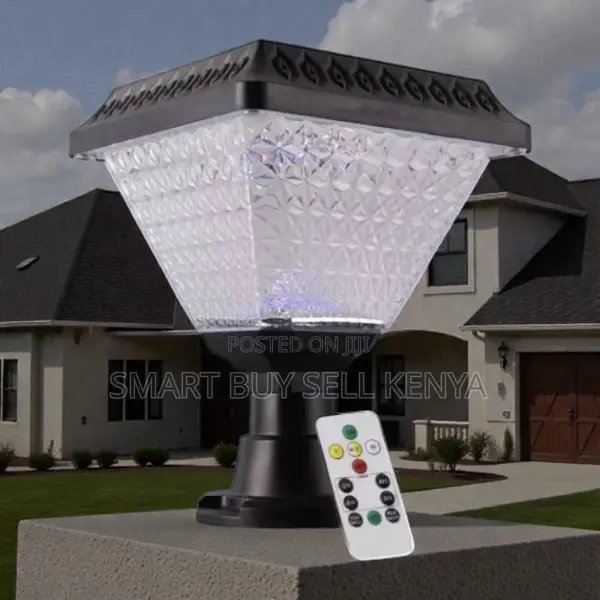 Weatherproof Solar Garden Post Light With Crystal Shade