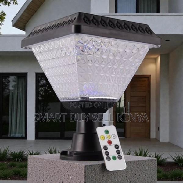 Solar Powered Garden Pathway Post Lamp With Led Light - thumbnail 2
