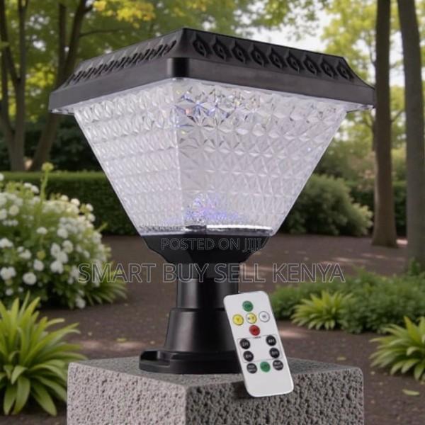 Solar Garden Fence Post Light With Bright White Led - main view