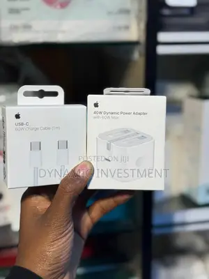 40w Apple iPhone 17 Pro Max USB C Adapter With 1m USB C-C Cable 60w