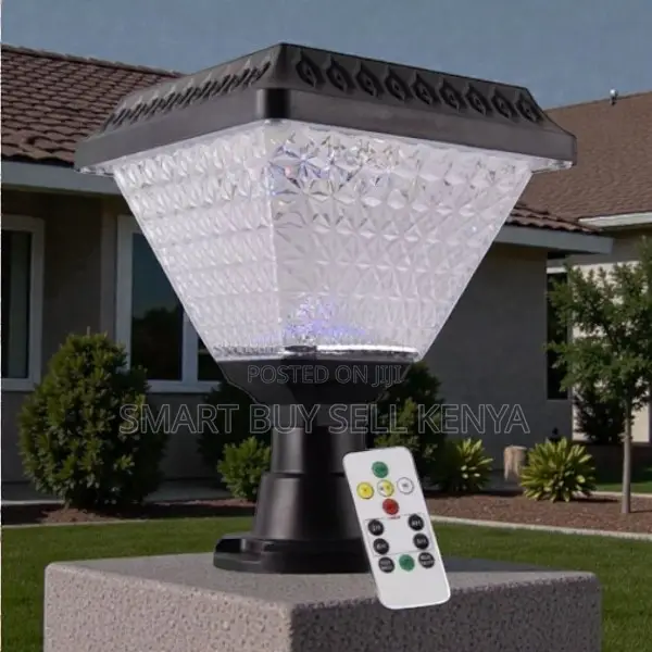 Solar Powered Decorative Post Light With Crystal Led