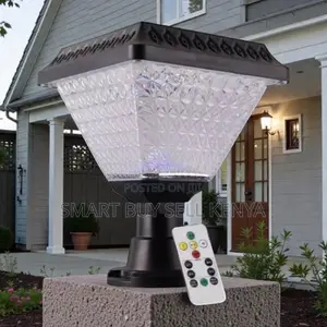 Outdoor Solar Led Post Light With Stylish Crystal Body