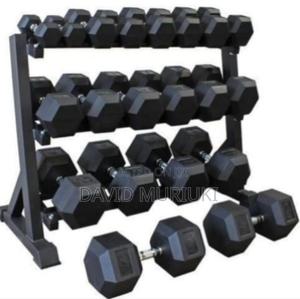 Hexagon Dumbbells(Sold Per Single Hand 10kg - thumbnail 2