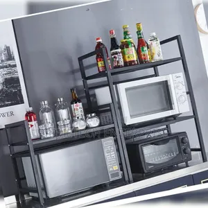 3 Layer Metallic Microwave Stand