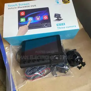 C12 Dash 3 Cameras Touch Screen Car DVR With Front Rear Side Recording