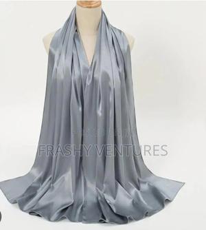 Luxury Plain Silk Scarf for Women - thumbnail 2