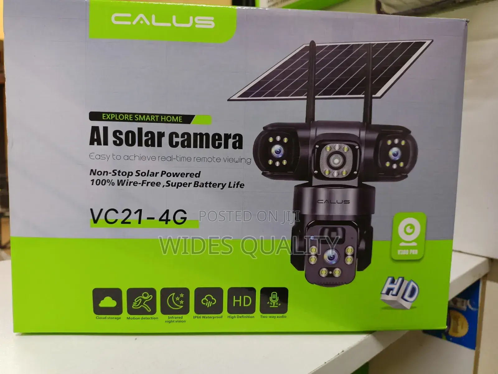Calus Vc21-4g Ai Solar-Powered Security Camera.