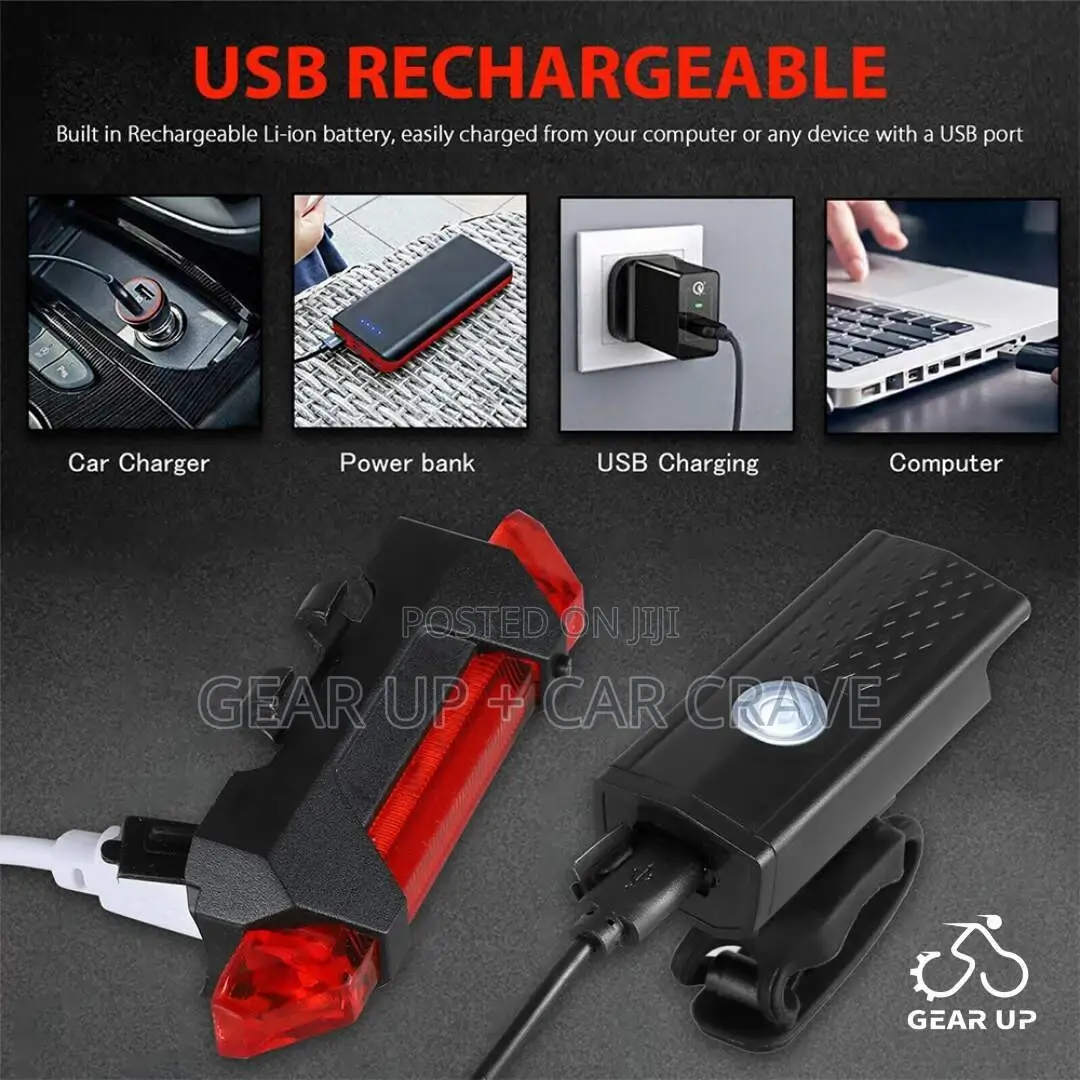 Bicycle Front Rear Light Set