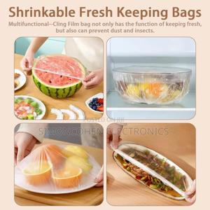 100pcs Clear Stretching Food Covers - thumbnail 2