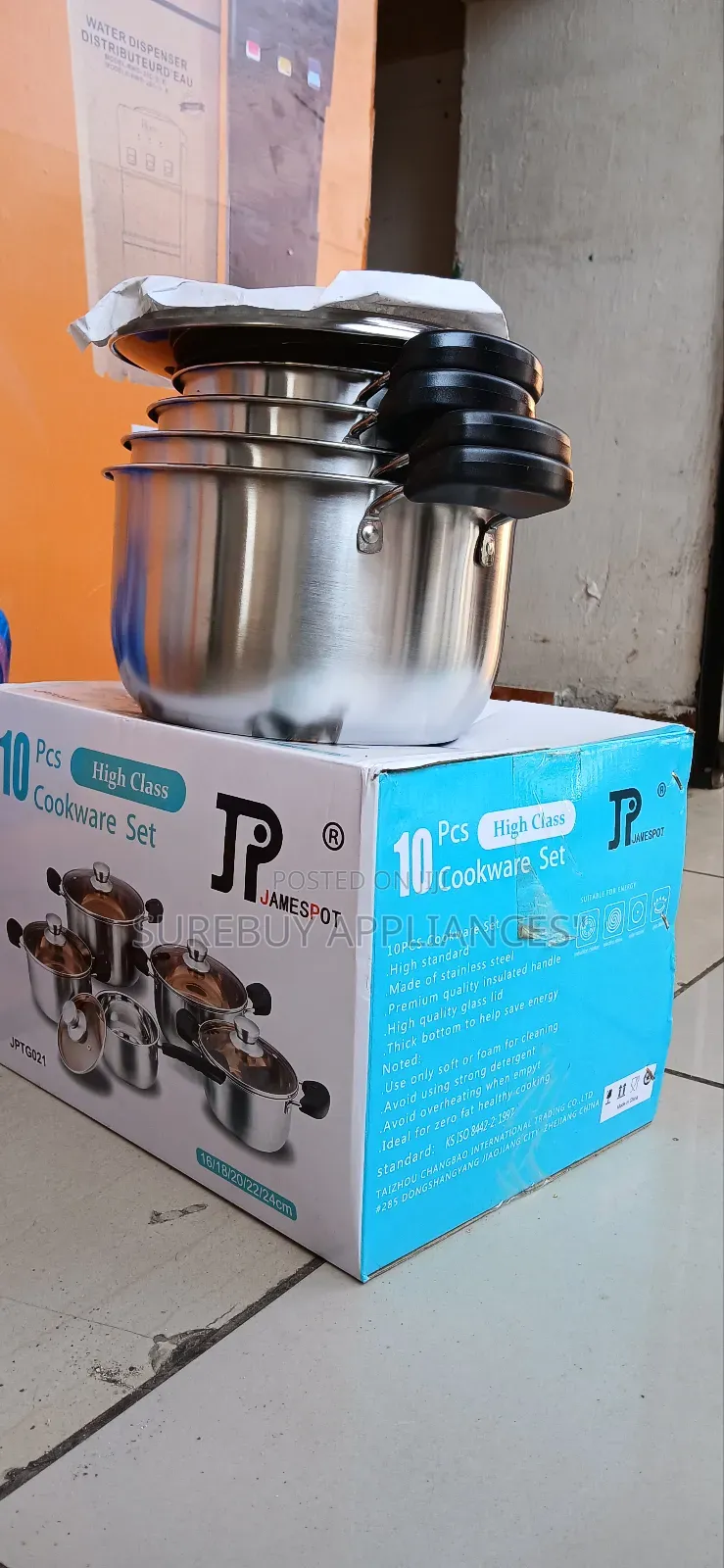 Jp 10pcs Premium Stainless Steel Cooking Pots Set With Lids