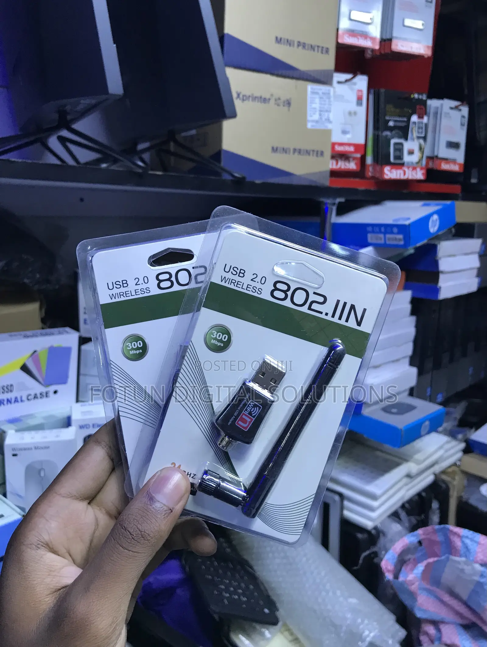 300mbps Usb Wifi Adapter With Antenna - 802.11n for Pc Laptop