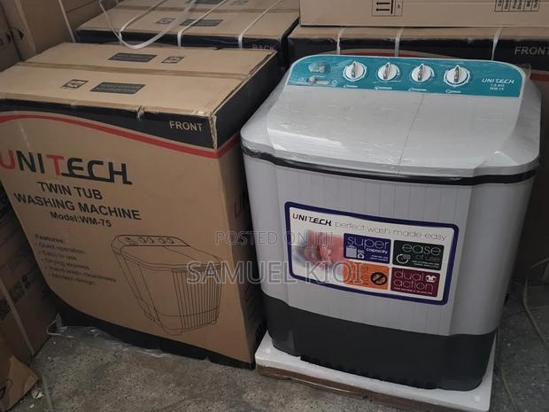 Unitech 7.5kgs Twin Tub Top Load Semi Automatic Washing Machines - main view