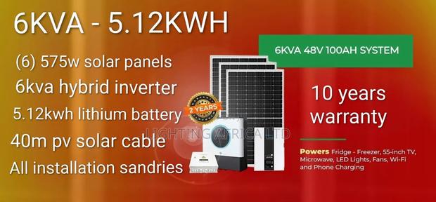 6.2kva Inverter - 5.12kwh Lithium Home Power System Free Installation