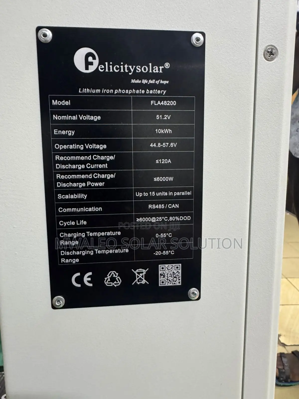 5.12kwh 48v Felicity Lithium Battery