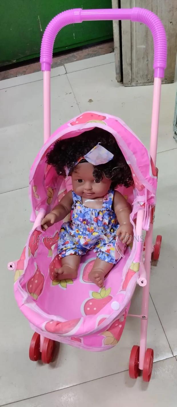 Kids Doll Stroller Pushchair – Foldable (With or Without Doll) - thumbnail 3