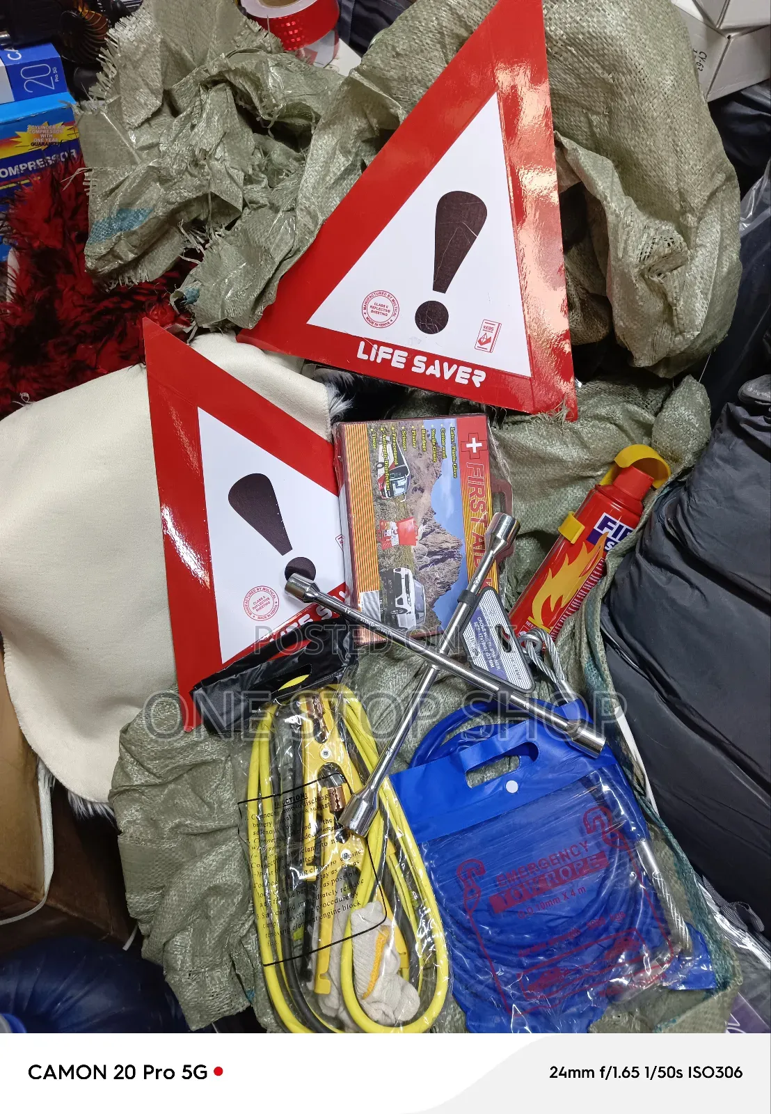 6in1 Assistance Warning Sign Emergency Safety Kit With Tool Setkit