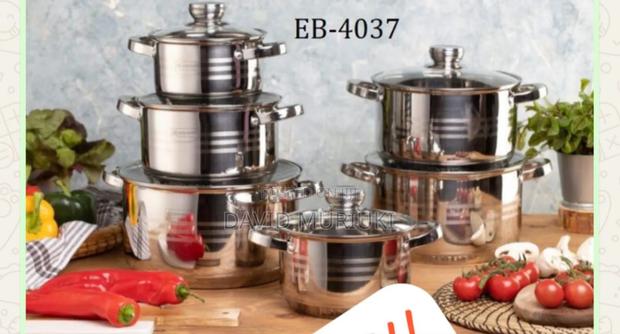 12pc Edenburg Stainless Steel Cookware. - main view