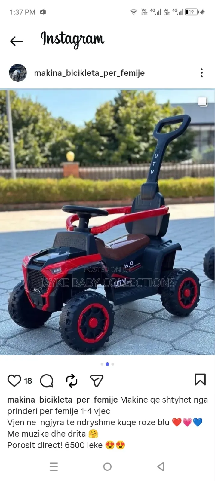 Utv Push Car Ride-on for Toddlers With Parent Handle