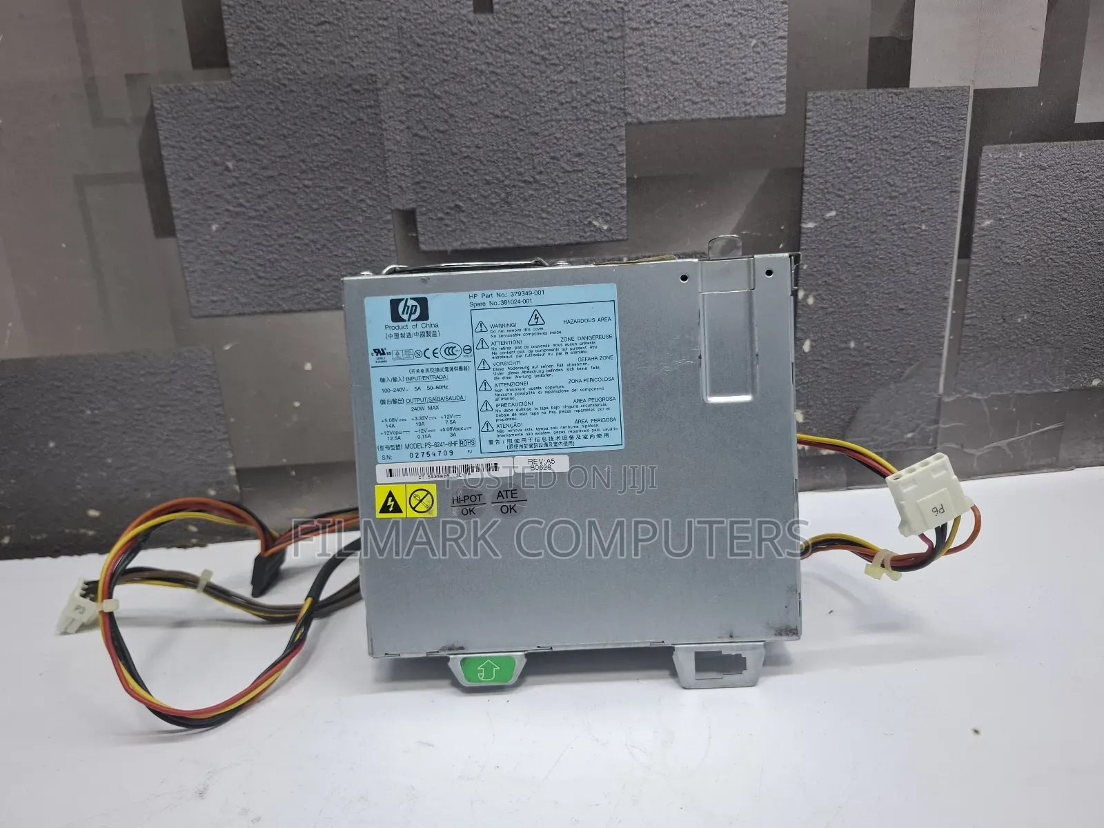 Hp 379349-001 - 240w Power Supply For Dc5100 Dc7100 Dc7600 Dc7700 Sff