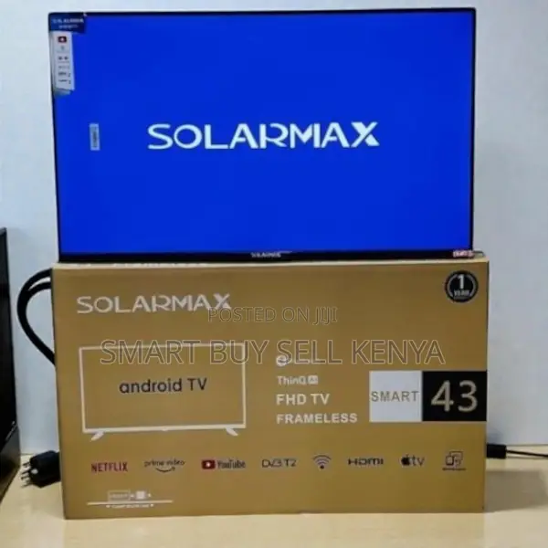 Solarmax 43 Inch Qled Smart Android Frameless Tv Digital Decoder