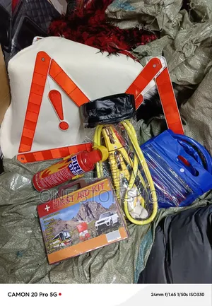5x Emergency Safety Kit With Jumpers Cables And Steel 5ton Tow Rop