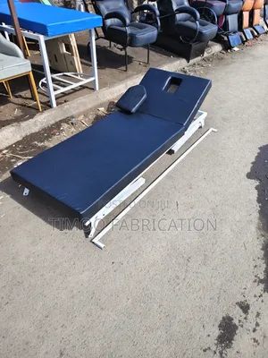 Foldable Black and White Massage Bed With Adjustable Head