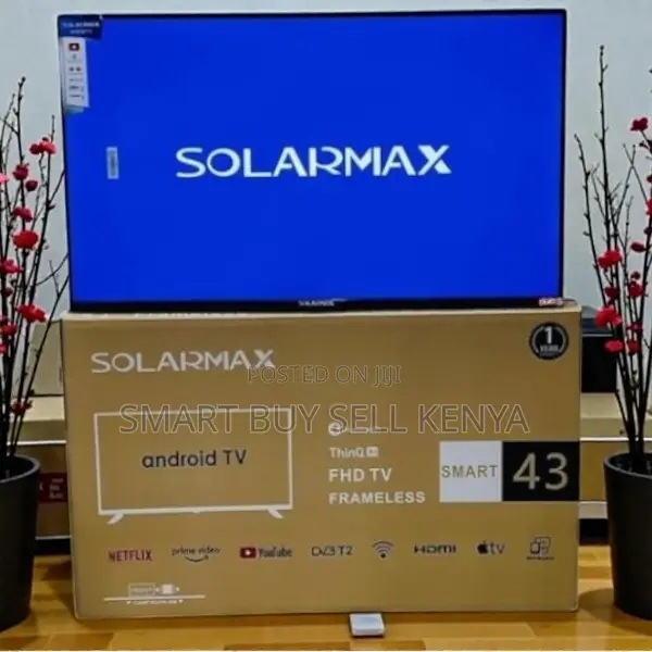 Solarmax 43 Inch Qled Smart Android Frameless Tv Crisp Picture