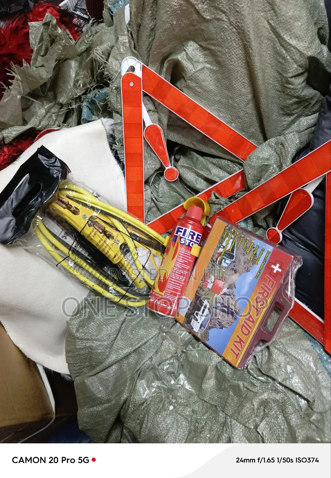 4in1 Safety Kit 2life Savers+Firestop+Aidbox+Jumpers Cables