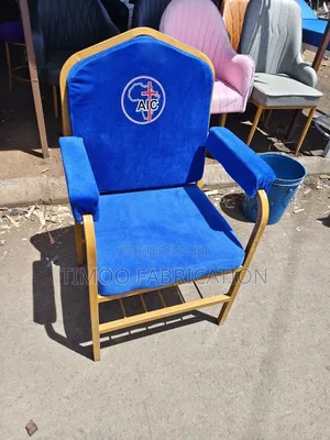 Church Seats With Armrest and Logo Print