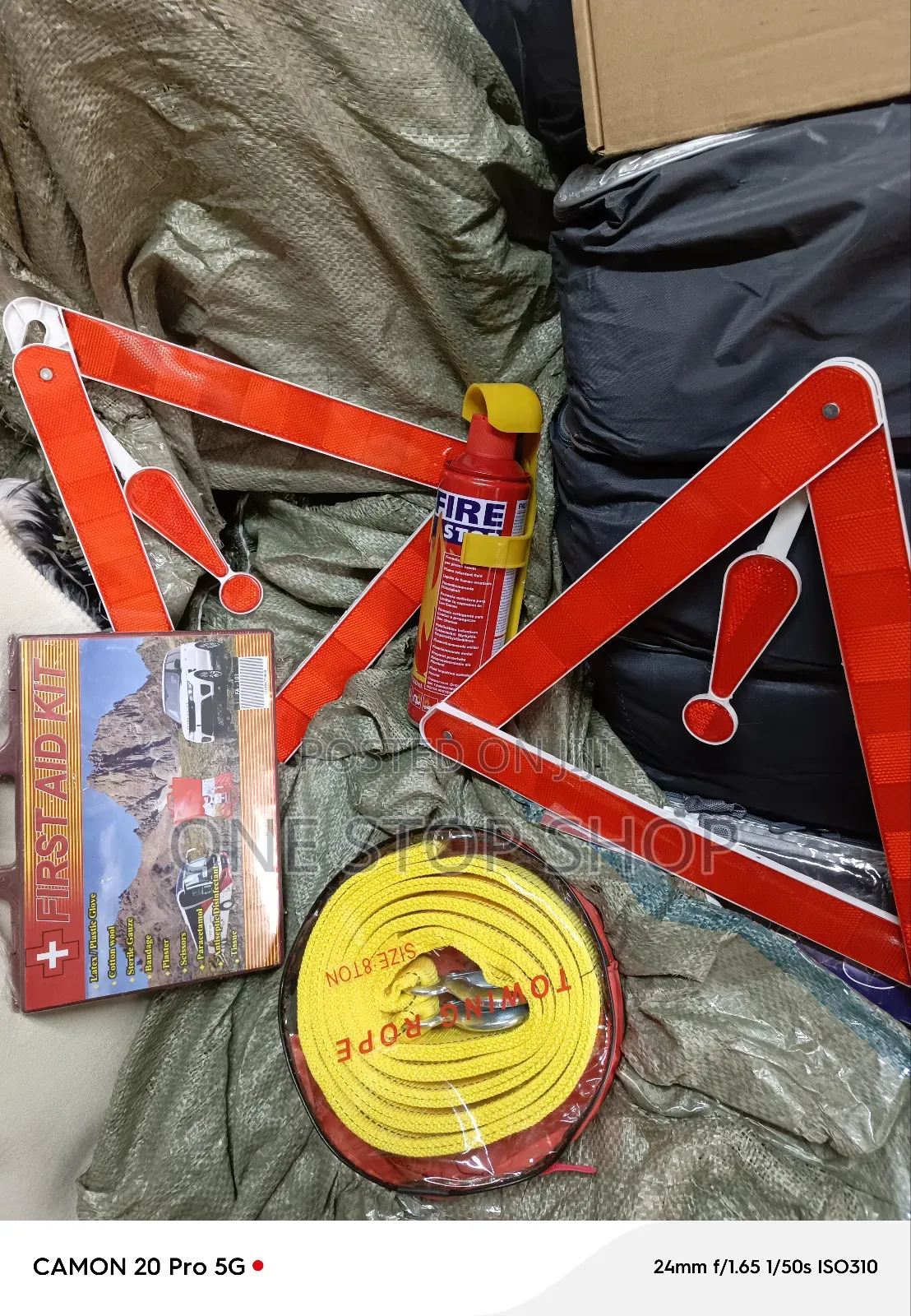4in1 Safety Package For Roadside Breakdown Emergency+ 8ton Nylon Rope