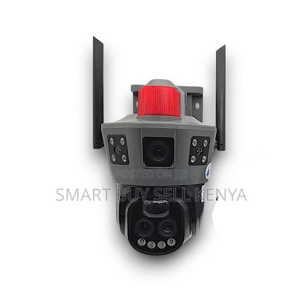 V380 Pro App Enabled Dual Lens Loud Speaker Siren Electric Camera