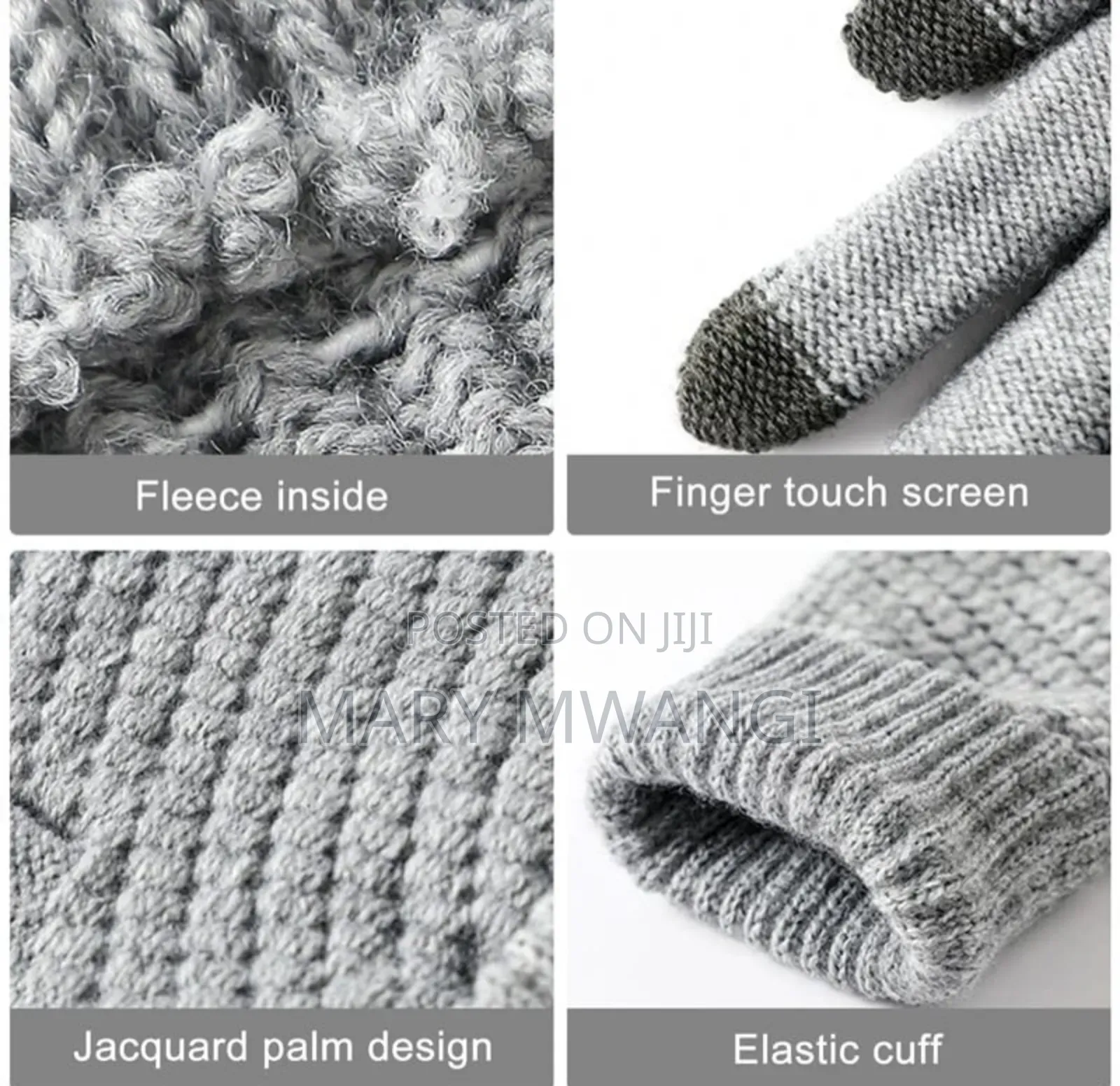 Knit Mittens Wool Full Finger Outdoor Cycling Gloves