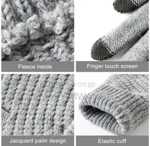 Knit Mittens Wool Full Finger Outdoor Cycling Gloves