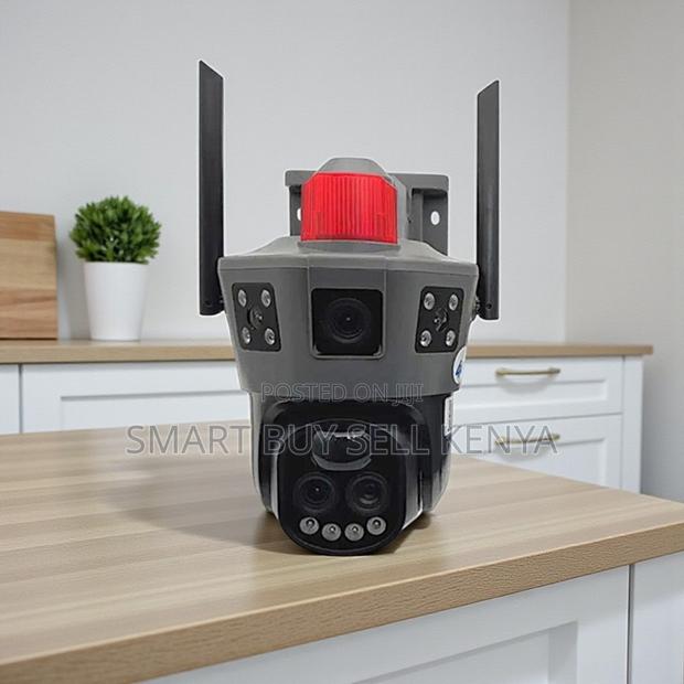 360-Degree Rotation Smart Dual Lens Loud Speaker Siren Electric Camera - main view