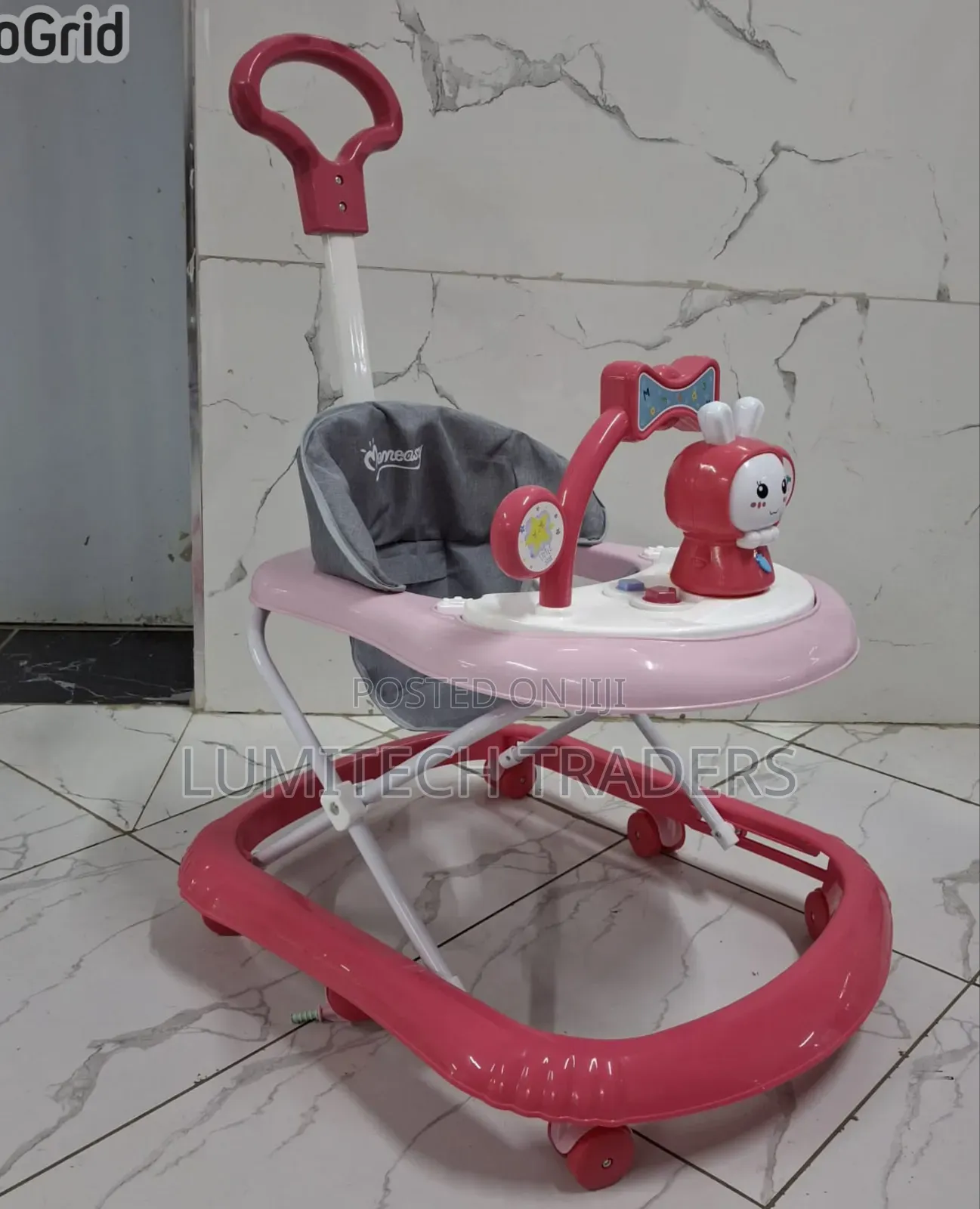 Baby Walker With Push Handle and Adjustable Height
