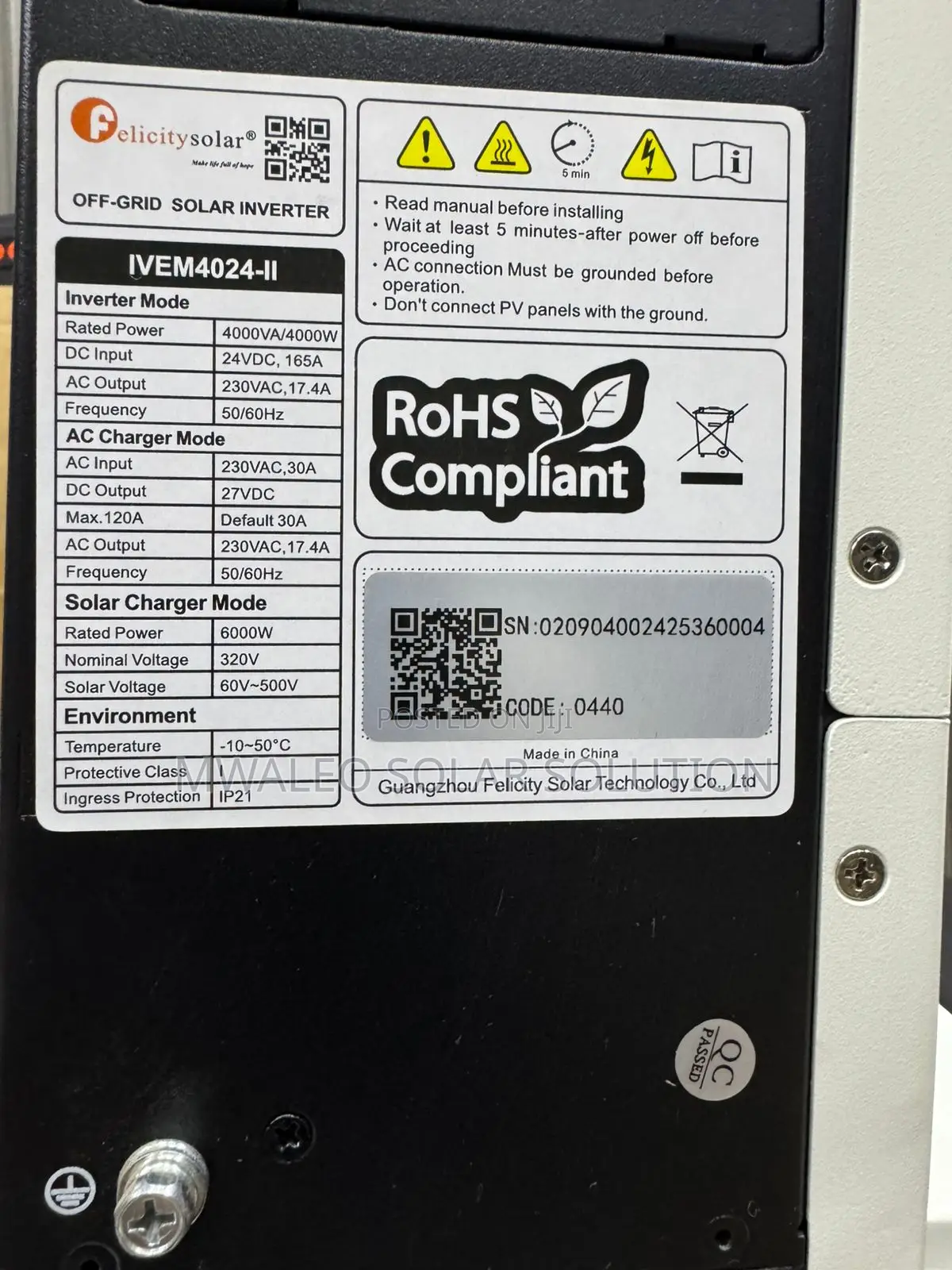 4000kva Felicity Inverter