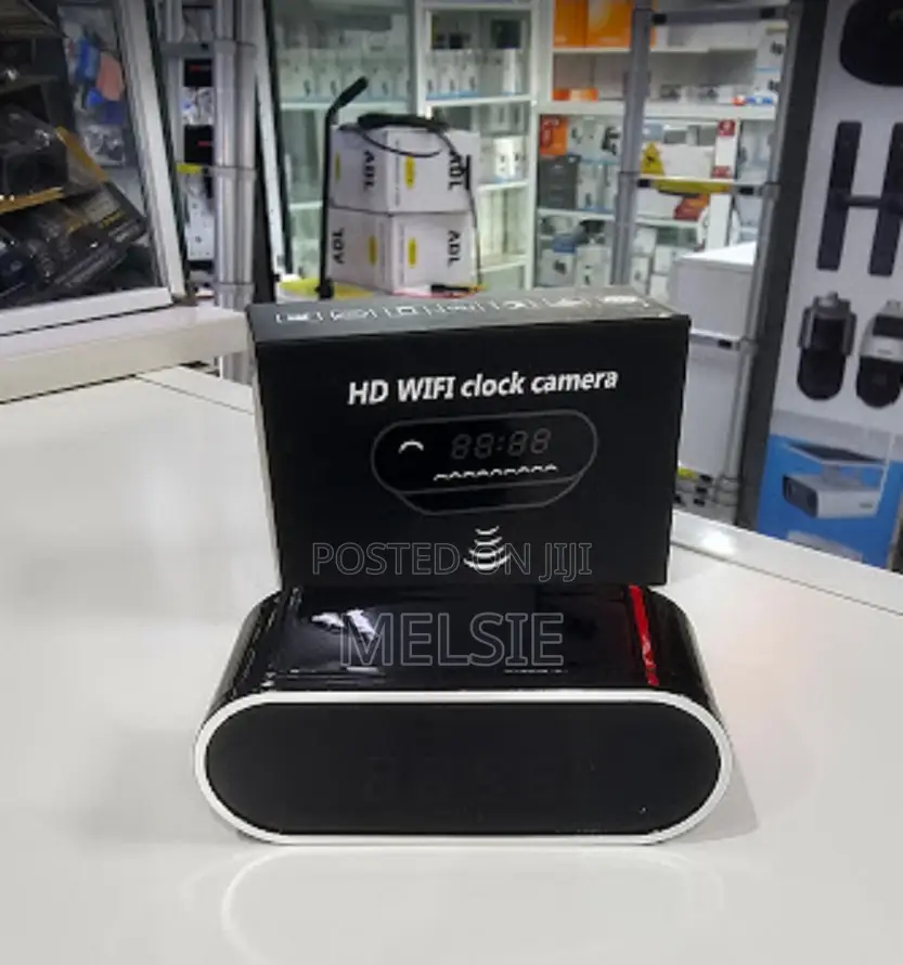 Digital Table Clock Wifi Camera - Motion Detection Instant Alerts