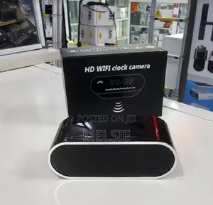 Table Clock Wifi Camera Captures Clear Video in Low-Light or Darkness